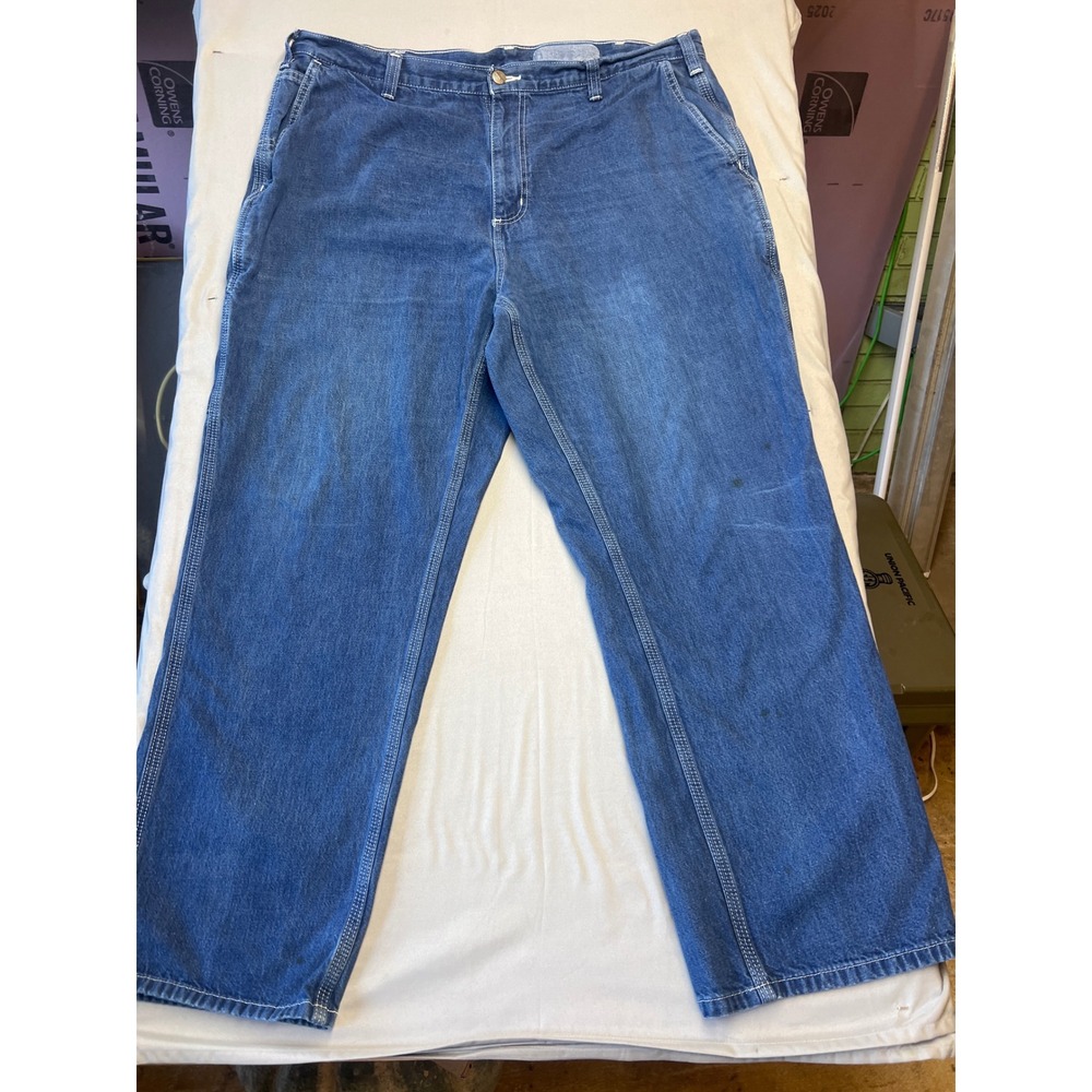 Carhartt Dungaree Fit Carpenter Jeans Mens 40x30 Blue Denim Work Pants 382-83